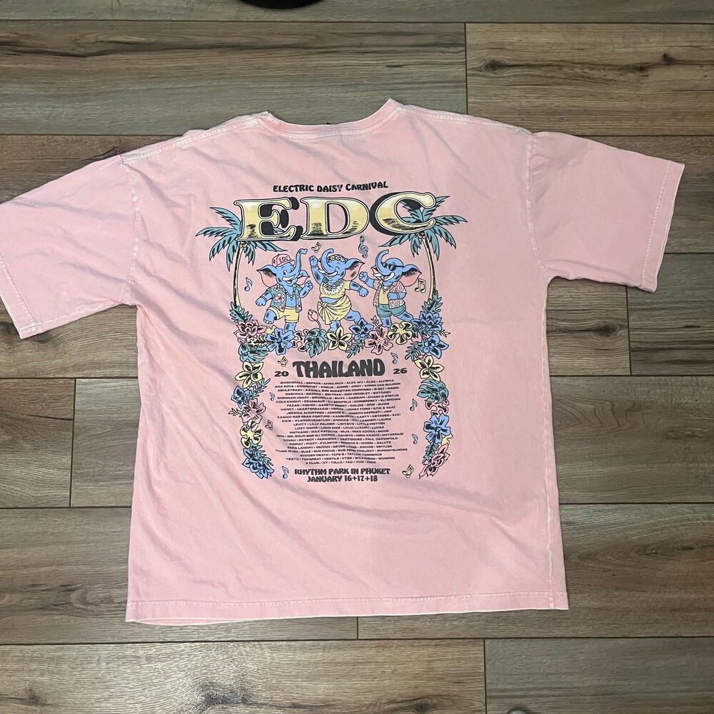 EDC Electric Daisy Carnival 2026 Thailand Insomniac Shirt Festival Merch Size XL